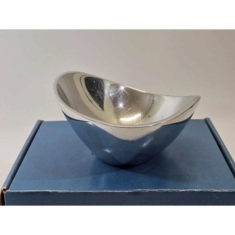 NAMBE Silver Metal Butterfly Decorative Bowl 567 1967 Made in USA 7